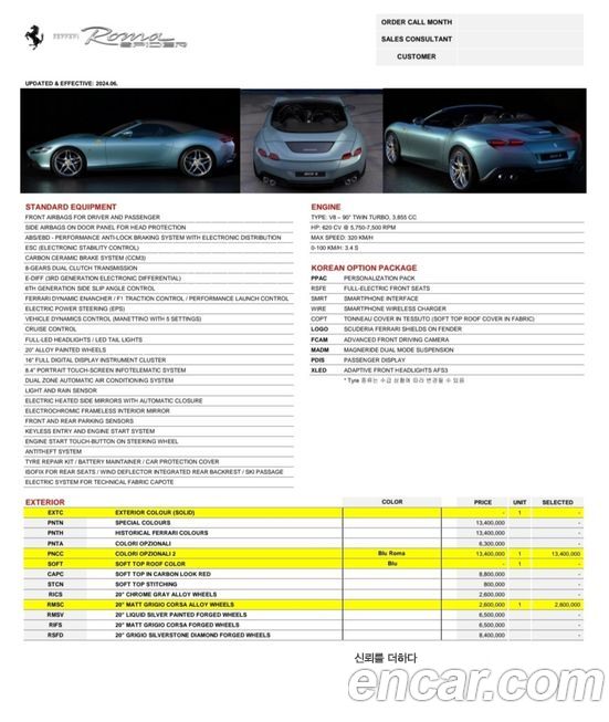 Ferrari Roma 3.9 Spider, 2024