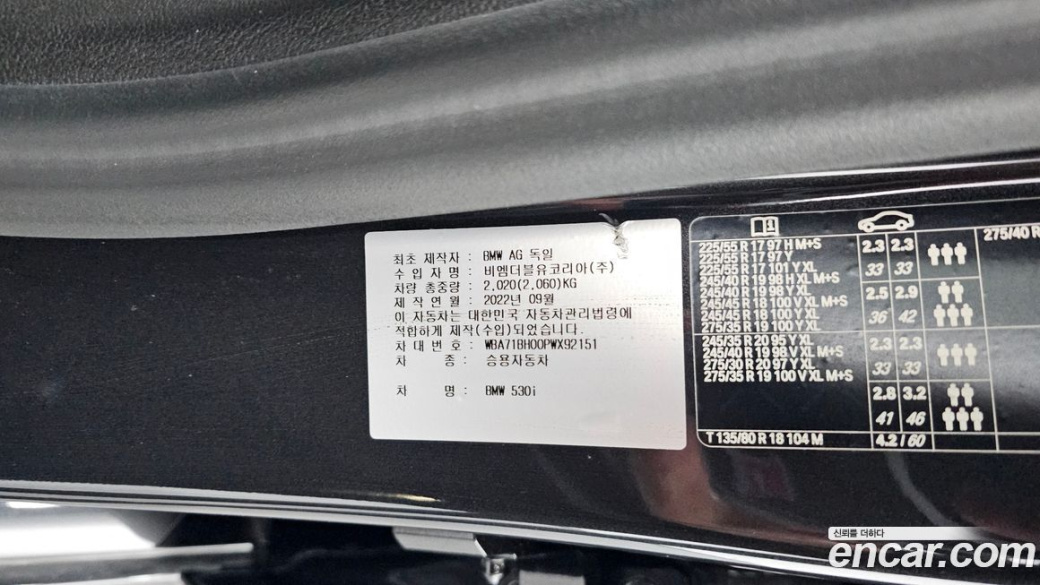 BMW 5-Series 530i M Sport Package, 2023