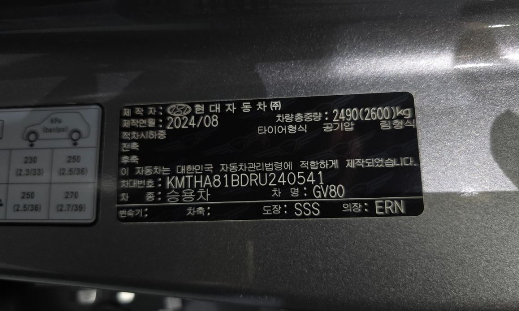 Genesis GV80 2.5T Gasoline AWD, 2024