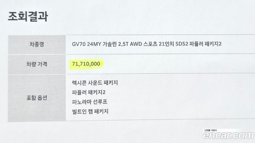 Genesis GV70 2.5T Gasoline AWD, 2024